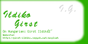 ildiko girst business card